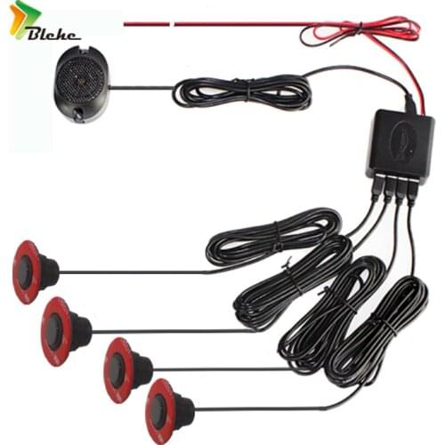 Car Parking Sensor Kit 4 Adjustable 16MM flat Sensors for All Cars Reverse parkuhr Assistance Backup Radar Alarm Monitor System