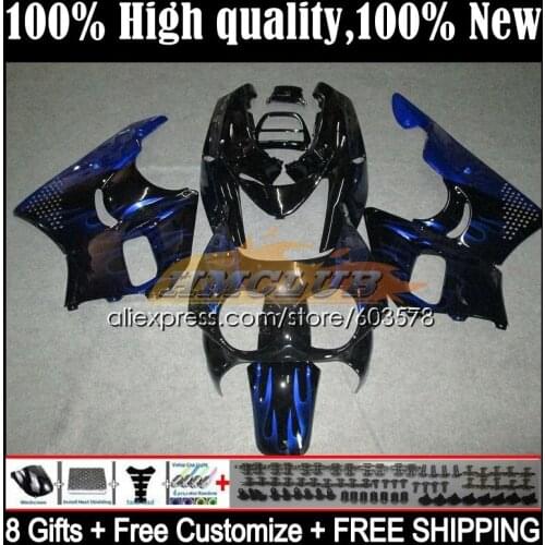 Body For HONDA CBR900RR CBR 893RR 1989 1990 1991 1992 1993 30CL.57 CBR900 CBR893 RR CBR893RR 89 90 91 92 93 Fairing Blue flames