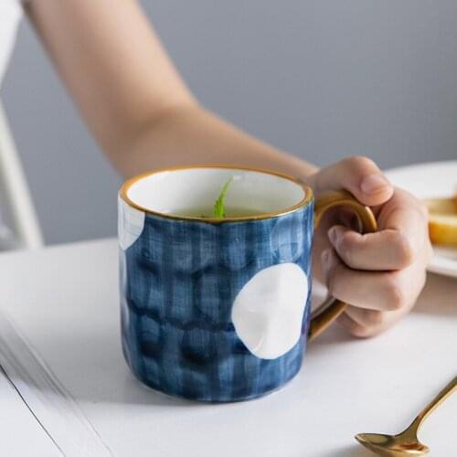 Кружка Mug Ceramic Coffee Cup Drinking Cups Oatmeal Breakfast Mugs Cute Simple Qingyao Japanese Tazas Mate Fruit Salad Bowls
