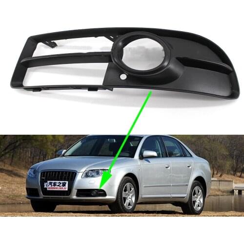 Fog Light Cover For Audi A4 B7/S4 B7 /A4 Quattro 2005-2008 2009 Lower Bumper Car Cover Fog Lamp Vent Grille Side Insert Grilles