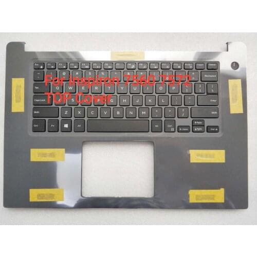 New US laptop keyboard for DELL Inspiron 7560 7572 backlit keyboard with palmrest upper cover P61F 019D5T 0R66TF 0RTJ7W 0MTPP4
