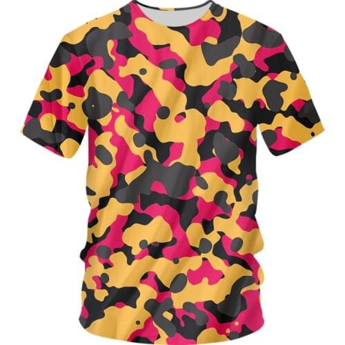 OGKB Factory Direct Sales 3D Mens T Shirt Military Camouflage Printing Casual Short Sleeve T-shirt Mens Clothing Wholesale