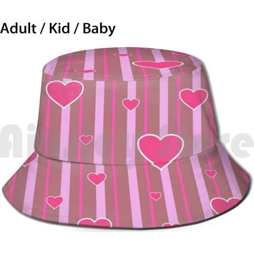 Pynk Hearts Rain Rosé Sun Hat Heart Hearts Streak Template Pink Simple Classic Sweet Valentines Day