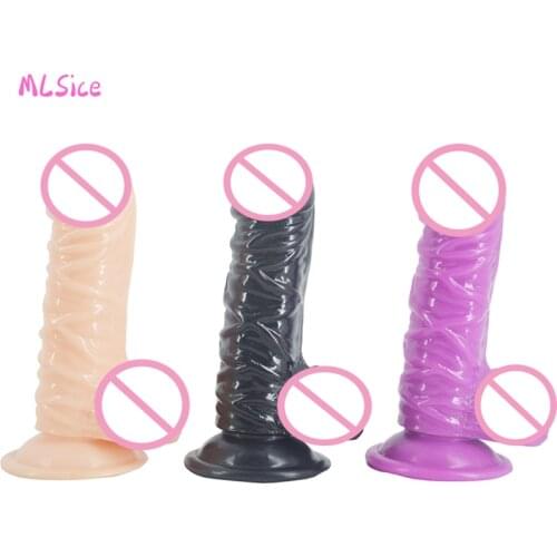 With Suction Realistic Penis CupSilicone Dildo Sex Toys For Woman G Spot Vagina Stimulator Female Masturbation Sex Products