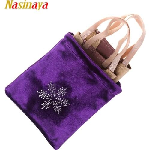 24 Colors Rhythmic Gymnastics Half Shoes Bag RG Professional Protection Velvet Fabric Accessories Gym Girl Snowflake Rhinestone