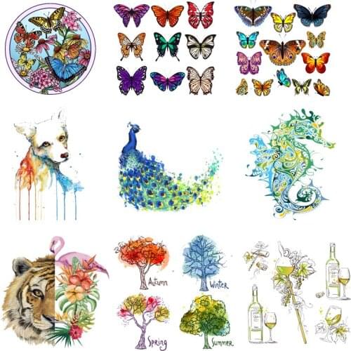 Iron-on Transfers for Clothing Patches for Clothes Stickers Diy Butterfly Patch Flex Fusible Transfer Vinyl Adhesive Stripe C