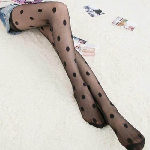 Female Stockings Big Dot Tights Womens Pantyhose Medias De Mujer Thigh High Rajstopy Damskie Collant Femme Sexy Lingerie
