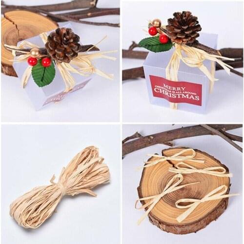 10 Roots/bag Raffia Natural Rope Crafts Gift Packing Supplies Raffia Decoration Brown Wedding Rope Party DIY Natural Rope L5S6