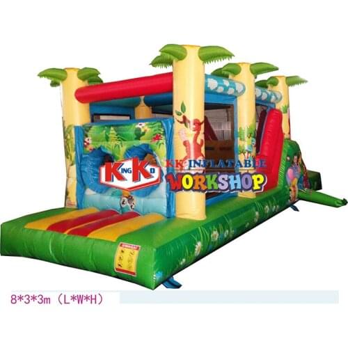 2020 commercial Safari park Inflatable Slides and Bounce obstacle course Child large inflatable jumper castle