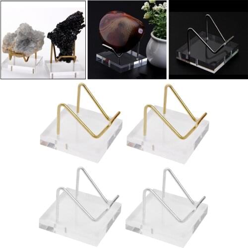 4pcs Mineral Fossil Display Stand Holder Acrylic Base For Ore Crystal Softball Golf Tennis Ball Baseball Egg Sphere Puzzle Balls