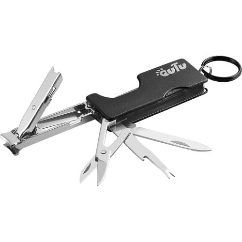 4-in-1 Hardware Pocket Manicure Multi-Tool Pocket Nail File Key Chain, Medical Grade Stainless for Home Outdoor Camping