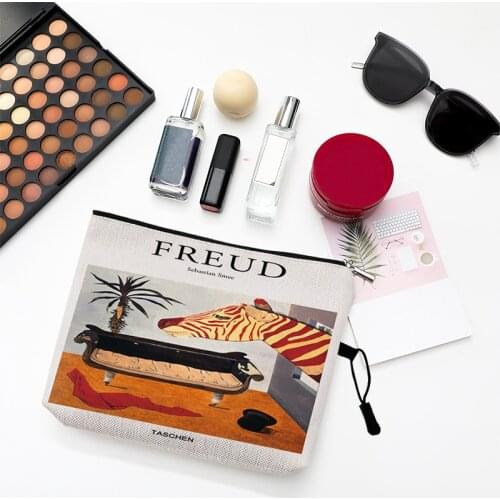 Abstract Matisse Line Face Cosmetic Bags Cases Personalized Makeup Bag Travel Purse Organizer Lipstick Pouch School Pencil Case