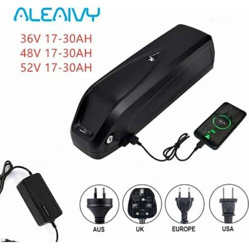 Electric Bike Battery Hailong 18650 Cells Pack 60v 52V 48V 36V 12Ah 17Ah 20Ah 30Ah Powerful Bicycle Lithium Battery With Charger