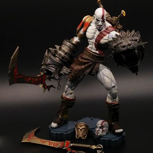 Bandai 7-inch God of Wars 3 Kratos Flame Knife Movable Doll Figure PS4 Game Decoration Action Figures Movable Joints Toys