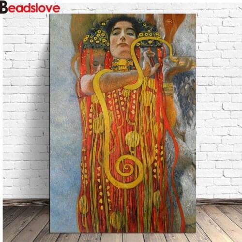 Large 5d diy Diamond Painting Medicine Klimtes Eugenias Portrait 5D DIY Diamond Embroidery,Cross Stitch,diamond Mosaic Sale