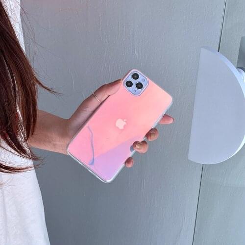 Tobebest Laser Powder Phone Cases for iPhone 12 Pro Max 11 Pro Max X XS XR 7 8 Plus SE 2020 Soft Cover ins Popular