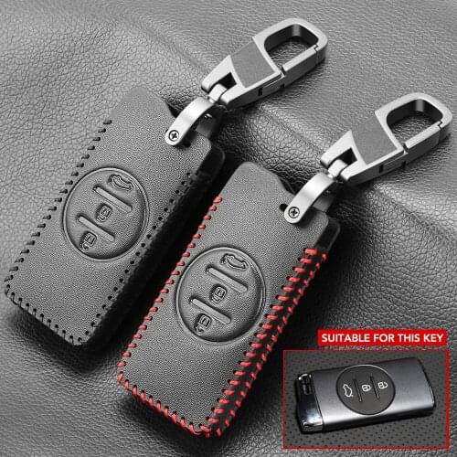 Leather Car Key Cover Case For Chery Tiggo 8 Arrizo 5 pro gx 5x eQ7 Chery tiggo 7Pro 2020 Key Case key chain keyrings key cover