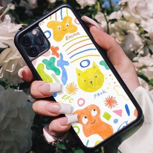 Emma Chamberlain Phone Case PC+TPU For IPhone 12 11 Pro Xs X Xr 7 8 Plus Max Se 2020 For Samsung Galaxy S10 S20 S21 S30