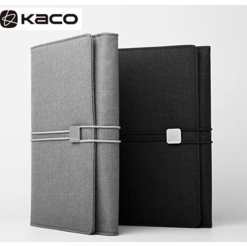 High-end Kaco ALio Business Floder Notebook A5 Meeting Minutes with Kaco Gel Pen Storage Card Holder Waterproof and Antifouling