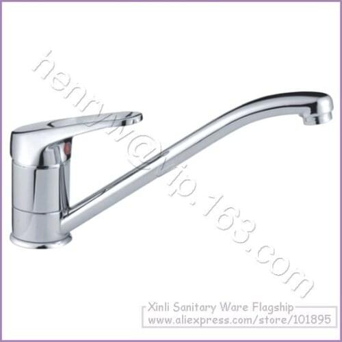 X8975K1 - Hot & Cold Chrome Mixer Deck Mounted Zinc Alloy Sink Faucet