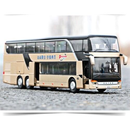 Bus toy double-decker bus model simulation children car bus alloy bus toy car F517
