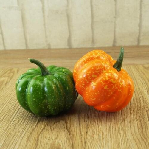 1PC Artificial Pumpkin Ornament Halloween Home DIY Foam Pumpkin Vegetables Fake Decoration Simulation Mini J1P4