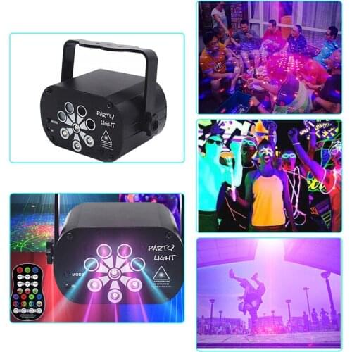 2020 New Mini laser projection lamp USB charging Christmas starry sky projection lamp DJ dance disco UV stage party light