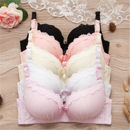 New Fashion Student Bra Comfortable & Breathable Candy Color Cotton Girls Training Bras for Young Teens Kids Intimates Underwear