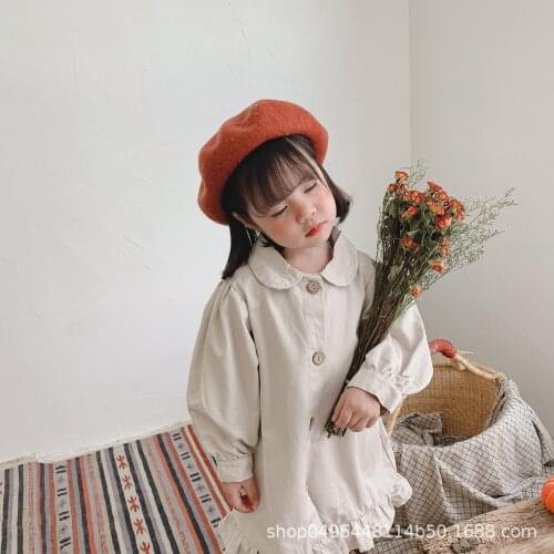 Girls dress autumn 2021 new childrens dress Korean coat outer wholesale clothing toddler girl dresses