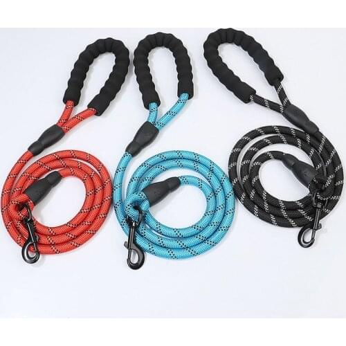 Pet Traction Rope Dog Rope Rope Length 150cm Rope Diameter 1.2cm Dog Walking Rope Luminous Elastic Nylon Traction Belt Dog Leash