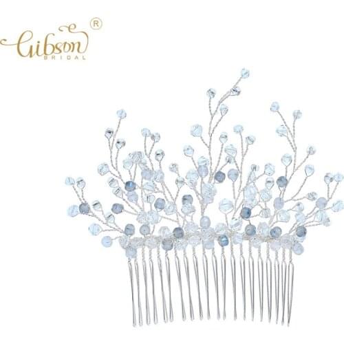 Simple Design Hair Accessories Headpiece Handmade Crystal Wedding Bridal Hair Comb For Women