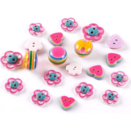 DIY Resin Rainbow Children Shirt Button Clothing Decorative Scrapbooking Garment Buttons 100pc/lot