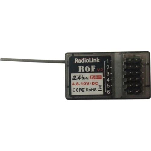 Radiolink R6F 2.4GHz 6 Channel FHSS Receiver Radio Control System for RC6GS RC4GS RC3S RC4G T8FB Transmitter