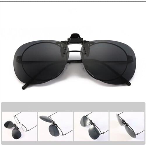 1pc Unisex Polarized Clip On Driving Glasses Sunglasses Day Vision Uv400 Lens Driving Night Vision Riding Sunglasses Clip