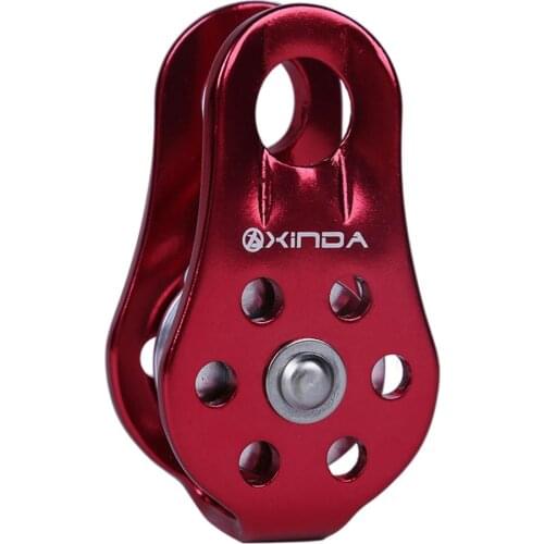 Fixed Pulley Aluminum Alloy Climbing Single Pulley Outdoor Fixed Single Pulley Transportation Hoisting Wheel Swivel Lifting Rope