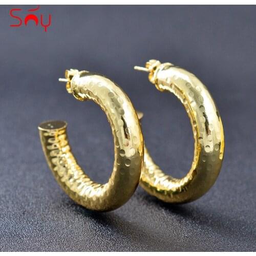 Sunny Jewelry Big Round Hoop Earrings For Women Copper Jewelry Findings Hot Selling Jewelry Earrings For Party Engagement Gift