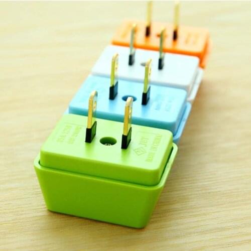 Power Strip Triple Plug Travel Adapter Splitter 1PC Random Color Power Outlet Charging Plug Portable Power Outlet Wall Plug