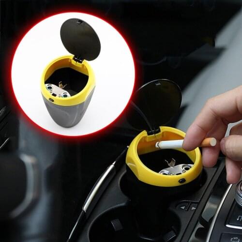 Universal Car Truck Interior Parts Auto Portable Ash Tray Ashtray Cigarette Butt Becket Smokeless Cup Holder Accessories Trim