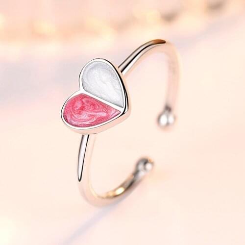 XLC13 Promotion 925 sterling silver romantic love heart female birthday gift lady finger anniversary ring jewelry