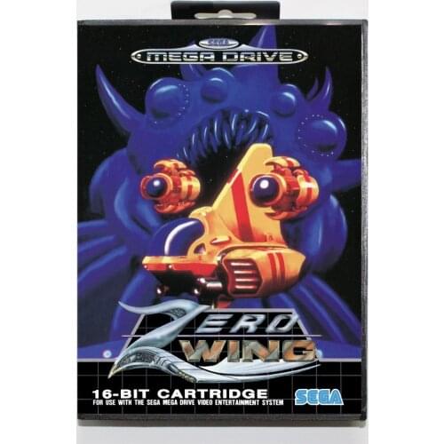 Zerowing 16 bit SEGA MD Game Card With Retail Box For Sega Mega Drive For Genesis