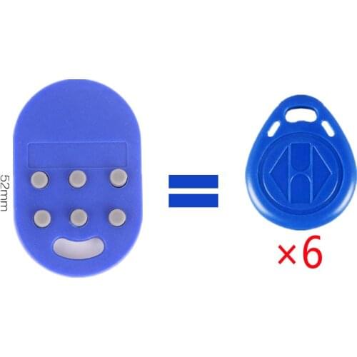1PCS 6 in 1 RFID Multiple Keyfob 125khz T5577 EM Writable IC 13.56Mhz M1k S50 UID changeable CUID Complex Keychain Tag Card