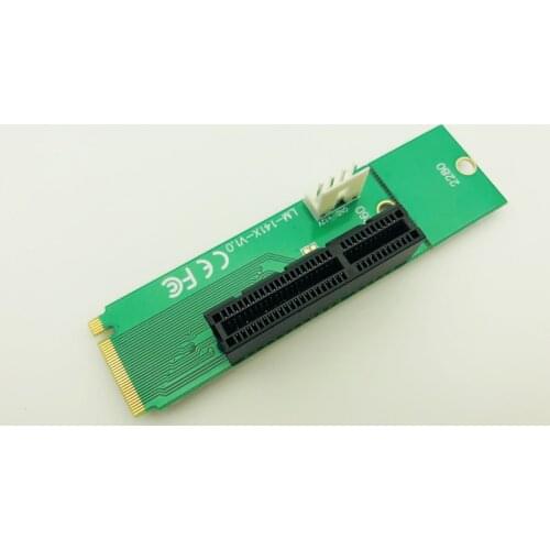 100pcs High Quality NGFF M.2 to PCI-E 4x 1x Slot Riser Card Adapter M2 to PCIE X4 X1 Converter For Bitcoin Litecoin Miner Mining