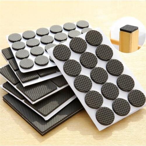 12/30/48pcs/lot Chair Leg Pads Floor Protectors For Furniture Legs Table Leg Covers Round Bottom Anti-Slip Pads Rubber Feet