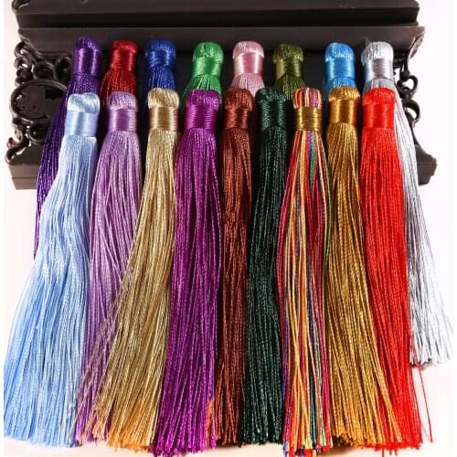 12cm 1pc Chinese Knot Tassel Silk Tassel Fabric Strings For Strings For Pandent Necklace DIY Bracelet Handmade Jewerly Making