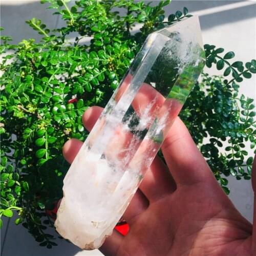 15cm Natural quartz crystal point feng shui chakra transparent crystal wand and healing crystals stones wholesale
