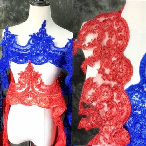 3Yard/Lot High-grade Golden Car Bone Embroidered Lace Tirm 22CM DIY Handmade Wedding Dress Dance Skirt Lace Fabric Accessories