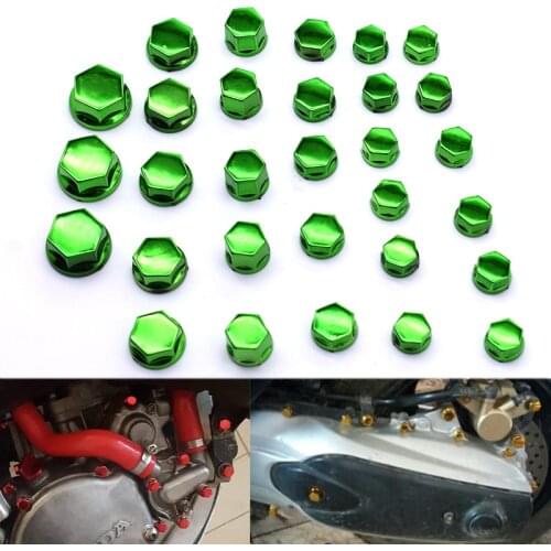 30Pcs/set Motorcycle Screw Cover Cap Nut Bolt Decoration Chrome Plating plastic for Yamaha R1 R6 R125 R15 FZ16 FZ1 MT09 MT07 FZ6