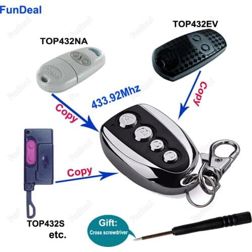 433.92Mhz CAME TOP432NA TOP432EV Garage Door/Gate Remote Control Duplicator/Replacement Key Fob Remote Clone 433 MHz Transmitter