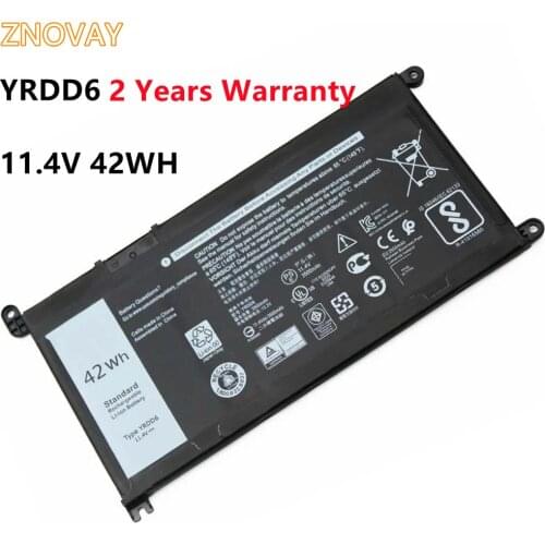 ZNOVAY YRDD6 Battery For Dell Inspiron 14 5585 3400 5488 5493 5593 P90F AKKU Batteria 11.4V 42WH
