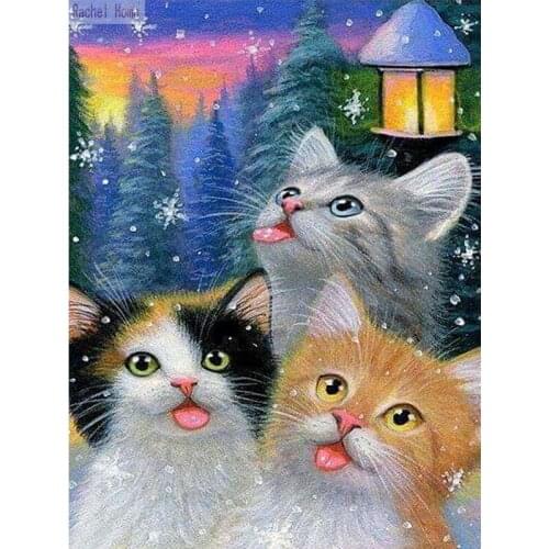 Diamond Embroidery Diy Diamond Painting Cross Stitch Kits Diamond Mosaic Cat Full Square Diamond Embroidery AD269